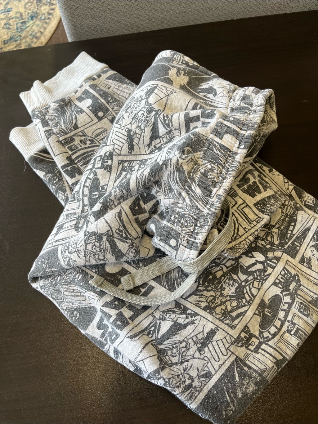 Star Wars Black & Gray Comic Panel Zip Hoodie And Matching Sweat Pants
